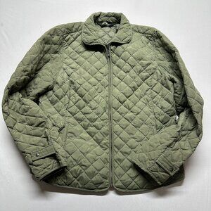 Eddie Bauer Green Quilted Goose Down Jacket – Womens Large